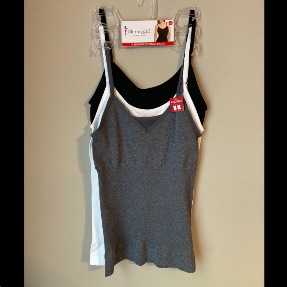 🆕 Skinnygirl Shaping Camisoles Women's Sz Medium Seamless, 3-Pack New NWT